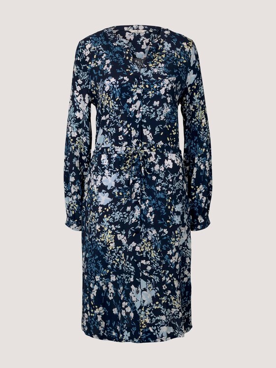 Gemustertes Blusenkleid - Frauen - navy bigger flower design Gemustertes Blusenkleid - Frauen - navy bigger flower design - 7 - TOM TAILOR