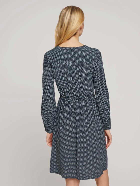 Gemustertes Blusenkleid - Frauen - navy geometrical design Gemustertes Blusenkleid - Frauen - navy geometrical design - 2 - TOM TAILOR