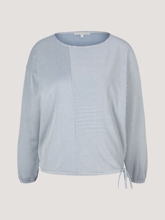 gestreiftes Langarmshirt - Frauen - mid blue white stripe gestreiftes Langarmshirt - Frauen - mid blue white stripe - 7 - TOM TAILOR Denim