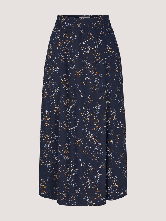 Gemusterter Midi Rock mit LENZING™ ECOVERO™ - Frauen - blue dot print Gemusterter Midi Rock mit LENZING™ ECOVERO™ - Frauen - blue dot print - 7 - TOM TAILOR Denim