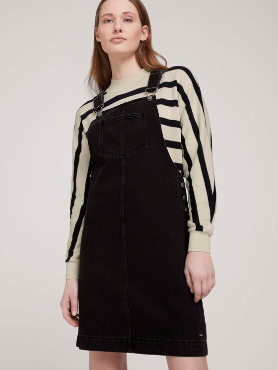 mini Latzkleid aus Jeans - Frauen - destroyed mid stone black deni mini Latzkleid aus Jeans - Frauen - destroyed mid stone black deni - 11 - TOM TAILOR Denim