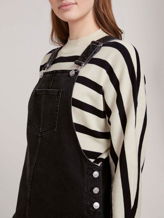 mini Latzkleid aus Jeans - Frauen - destroyed mid stone black deni mini Latzkleid aus Jeans - Frauen - destroyed mid stone black deni - 9 - TOM TAILOR Denim