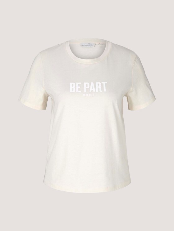 T-Shirt mit Bio-Baumwolle - Frauen - soft creme beige T-Shirt mit Bio-Baumwolle - Frauen - soft creme beige - 7 - TOM TAILOR Denim