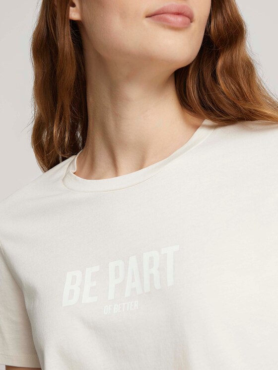 T-Shirt mit Bio-Baumwolle - Frauen - soft creme beige T-Shirt mit Bio-Baumwolle - Frauen - soft creme beige - 9 - TOM TAILOR Denim