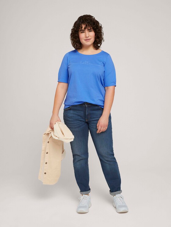 T-Shirt mit Bio-Baumwolle - Frauen - Marina Bay Blue T-Shirt mit Bio-Baumwolle - Frauen - Marina Bay Blue - 3 - My True Me
