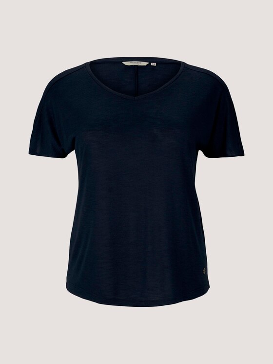 T-Shirt mit Ärmeldetail - Frauen - Sky Captain Blue T-Shirt mit Ärmeldetail - Frauen - Sky Captain Blue - 7 - My True Me