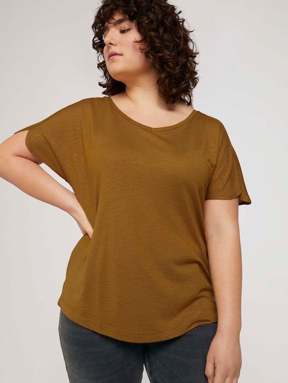 T-Shirt mit Ärmeldetail - Frauen - California Umber T-Shirt mit Ärmeldetail - Frauen - California Umber - 5 - My True Me