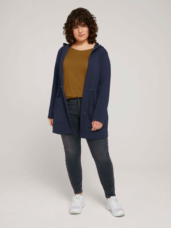 Sweatjacke mit Tunnelzug und Kapuze - Frauen - Sky Captain Blue Sweatjacke mit Tunnelzug und Kapuze - Frauen - Sky Captain Blue - 3 - My True Me
