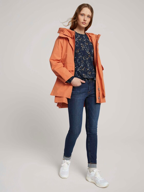 Bluse mit gerafftem Kragen - Frauen - blue dot print Bluse mit gerafftem Kragen - Frauen - blue dot print - 3 - TOM TAILOR Denim