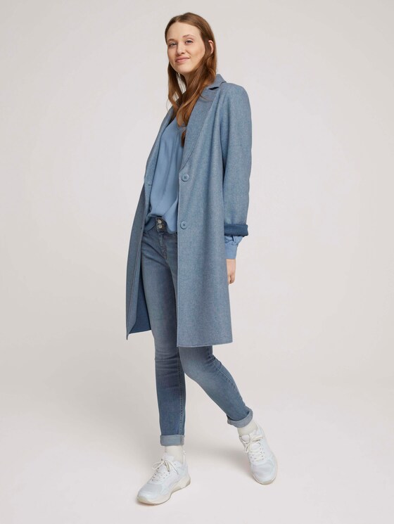 V-Aussschnitt Bluse mit LENZING™ ECOVERO™ - Frauen - soft mid blue V-Aussschnitt Bluse mit LENZING™ ECOVERO™ - Frauen - soft mid blue - 3 - TOM TAILOR Denim