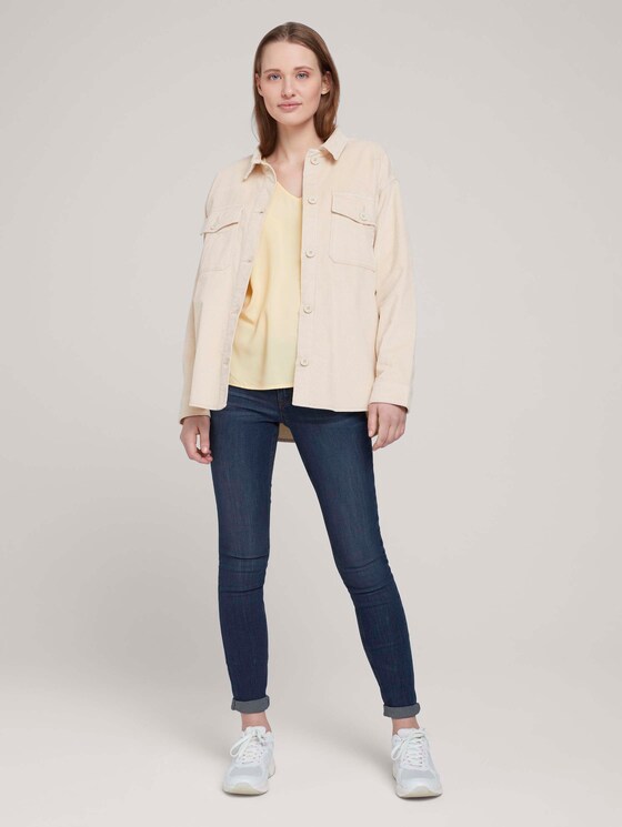 V-Ausschnitt Bluse mit LENZING™ ECOVERO™ - Frauen - soft yellow V-Ausschnitt Bluse mit LENZING™ ECOVERO™ - Frauen - soft yellow - 3 - TOM TAILOR Denim