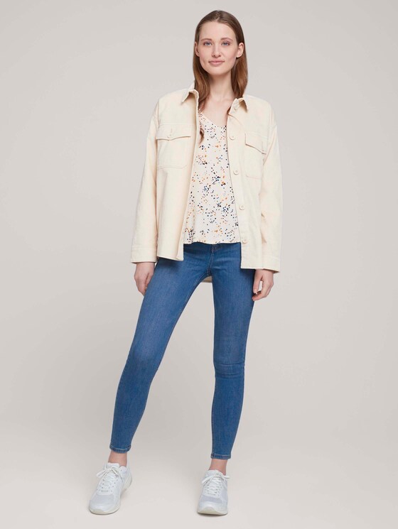 V-Aussschnitt Bluse mit LENZING™ ECOVERO™ - Frauen - creme dot print V-Aussschnitt Bluse mit LENZING™ ECOVERO™ - Frauen - creme dot print - 3 - TOM TAILOR Denim