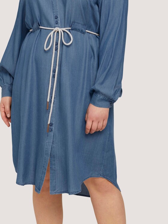 Jeans Blusenkleid mit Gürtel - Frauen - Blue Denim Jeans Blusenkleid mit Gürtel - Frauen - Blue Denim - 10 - My True Me