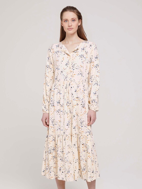 patterned midi dress - Women - creme dot print patterned midi dress - Women - creme dot print - 1 - TOM TAILOR Denim