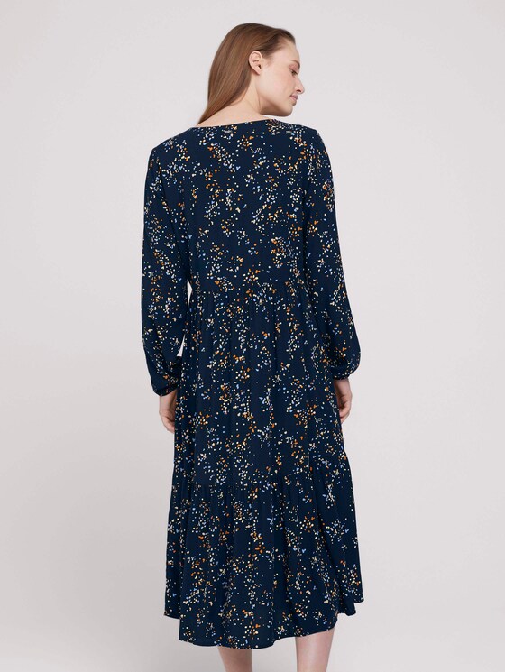 gemustertes Midi Kleid mit LENZING™ ECOVERO™ - Frauen - blue dot print gemustertes Midi Kleid mit LENZING™ ECOVERO™ - Frauen - blue dot print - 2 - TOM TAILOR Denim