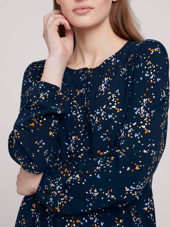 gemustertes Midi Kleid mit LENZING™ ECOVERO™ - Frauen - blue dot print gemustertes Midi Kleid mit LENZING™ ECOVERO™ - Frauen - blue dot print - 9 - TOM TAILOR Denim
