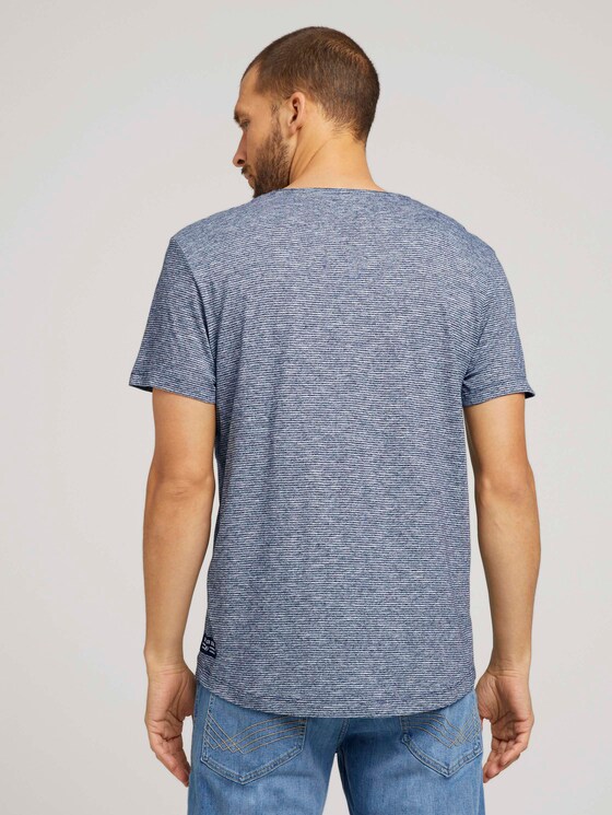 Tshirt mit Brusttasche - Männer - Dark Blue Stripe Tshirt mit Brusttasche - Männer - Dark Blue Stripe - 2 - TOM TAILOR Denim