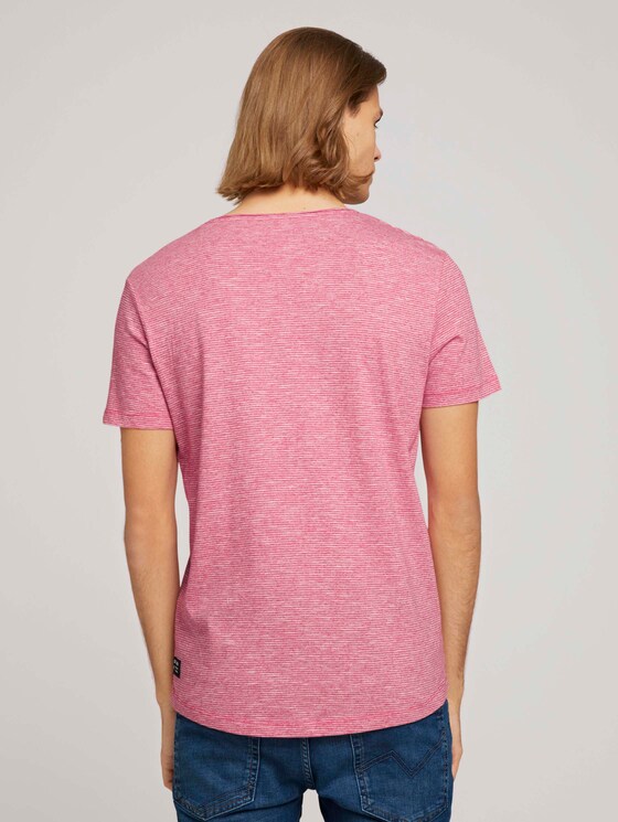 Tshirt mit Brusttasche - Männer - normal red yd mini stripe Tshirt mit Brusttasche - Männer - normal red yd mini stripe - 2 - TOM TAILOR Denim
