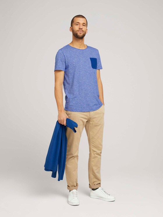 Tshirt mit Brusttasche - Männer - shiny royal yd mini stripe Tshirt mit Brusttasche - Männer - shiny royal yd mini stripe - 3 - TOM TAILOR Denim