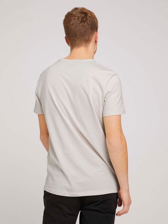 Fotoprint T-Shirt mit Bio-Baumwolle - Männer - Soft Beige Solid Fotoprint T-Shirt mit Bio-Baumwolle - Männer - Soft Beige Solid - 2 - TOM TAILOR Denim