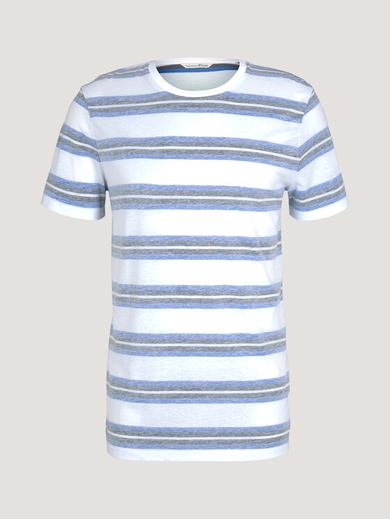gestreiftes T-Shirt - Männer - white blue irregulat stripe gestreiftes T-Shirt - Männer - white blue irregulat stripe - 7 - TOM TAILOR Denim