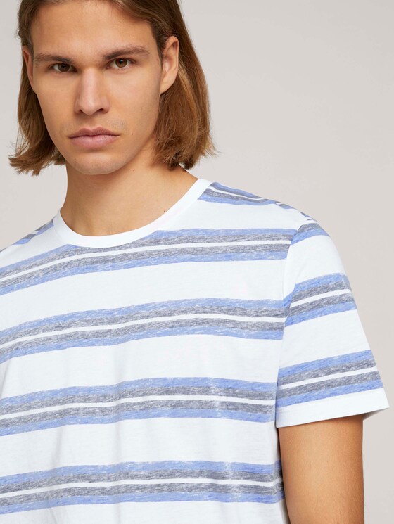 gestreiftes T-Shirt - Männer - white blue irregulat stripe gestreiftes T-Shirt - Männer - white blue irregulat stripe - 9 - TOM TAILOR Denim
