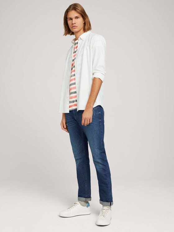 gestreiftes T-Shirt - Männer - red navy almond middle stripe gestreiftes T-Shirt - Männer - red navy almond middle stripe - 3 - TOM TAILOR Denim
