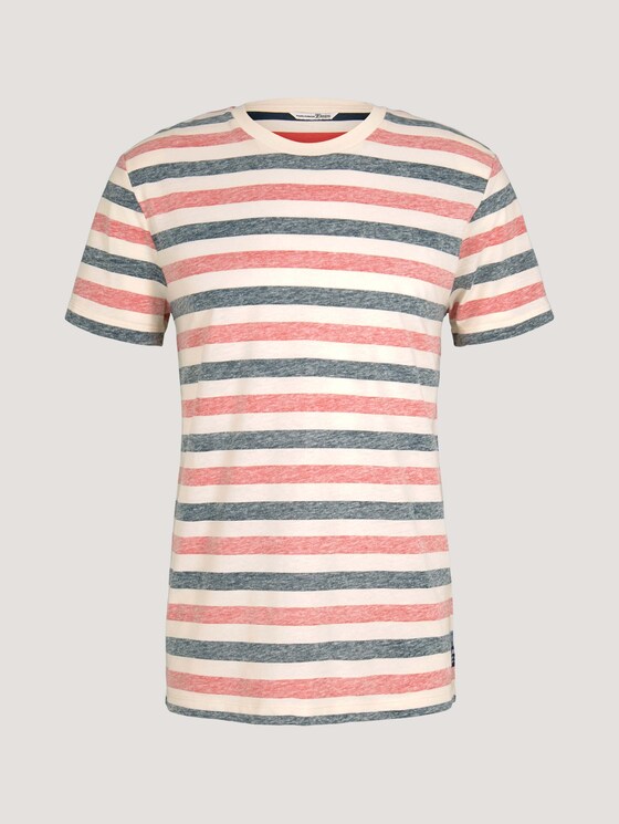 gestreiftes T-Shirt - Männer - red navy almond middle stripe gestreiftes T-Shirt - Männer - red navy almond middle stripe - 7 - TOM TAILOR Denim