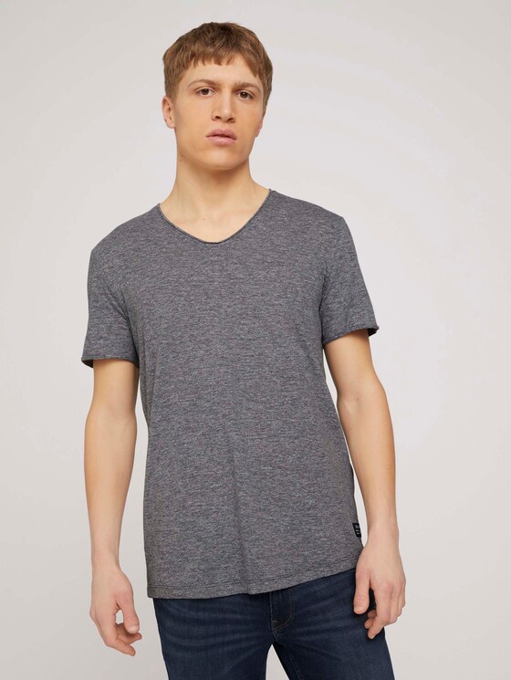 strukturiertes T-Shirt - Männer - Sky Captain Blue Non-Solid strukturiertes T-Shirt - Männer - Sky Captain Blue Non-Solid - 1 - TOM TAILOR Denim