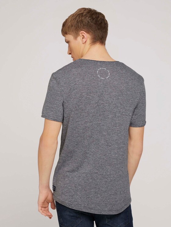 strukturiertes T-Shirt - Männer - Sky Captain Blue Non-Solid strukturiertes T-Shirt - Männer - Sky Captain Blue Non-Solid - 2 - TOM TAILOR Denim