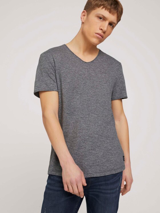 strukturiertes T-Shirt - Männer - Sky Captain Blue Non-Solid strukturiertes T-Shirt - Männer - Sky Captain Blue Non-Solid - 5 - TOM TAILOR Denim