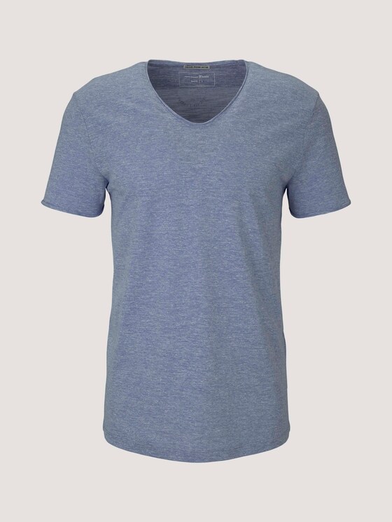 strukturiertes T-Shirt - Männer - Shiny Royal Non Solid strukturiertes T-Shirt - Männer - Shiny Royal Non Solid - 7 - TOM TAILOR Denim