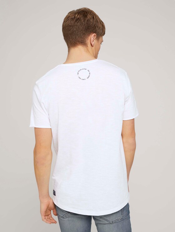 strukturiertes T-Shirt - Männer - White strukturiertes T-Shirt - Männer - White - 2 - TOM TAILOR Denim