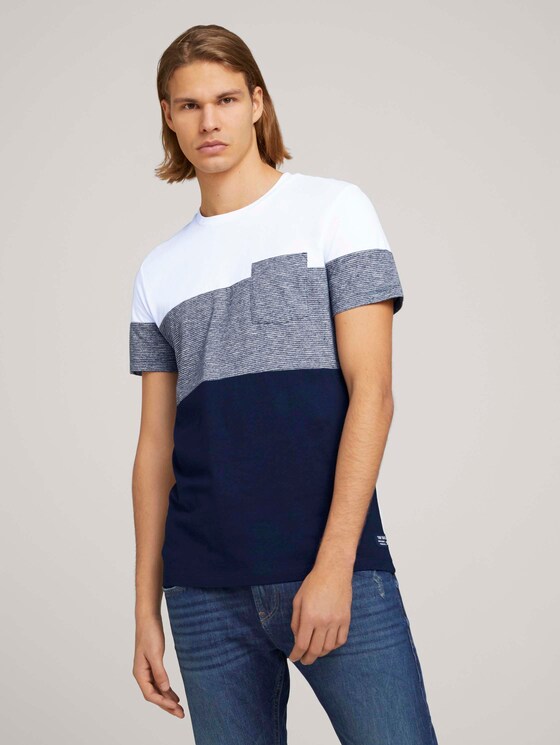 Tshirt mit Brusttasche - Männer - Sky Captain Blue Tshirt mit Brusttasche - Männer - Sky Captain Blue - 1 - TOM TAILOR Denim