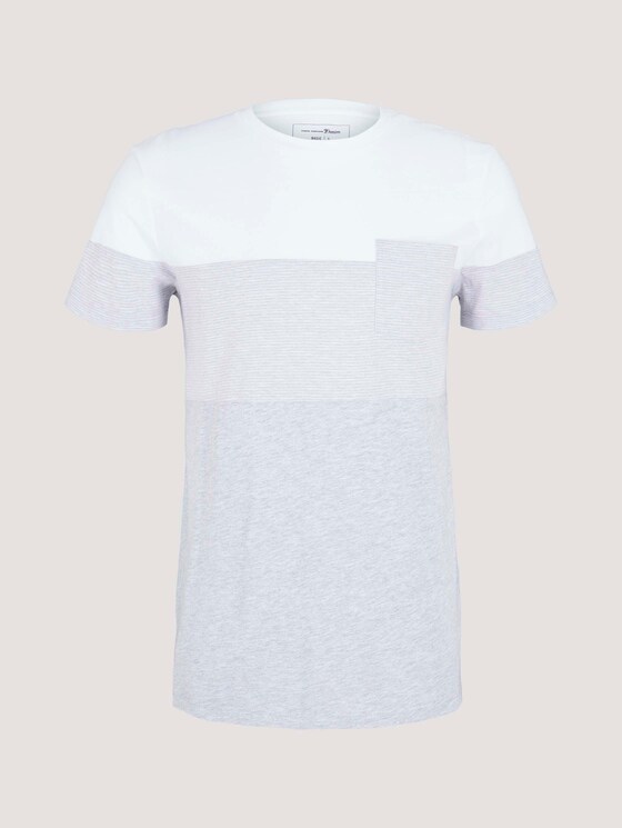 Tshirt mit Brusttasche - Männer - Light Stone Grey Melange Tshirt mit Brusttasche - Männer - Light Stone Grey Melange - 7 - TOM TAILOR Denim