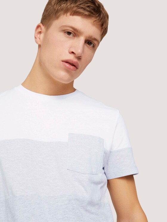 Tshirt mit Brusttasche - Männer - Light Stone Grey Melange Tshirt mit Brusttasche - Männer - Light Stone Grey Melange - 9 - TOM TAILOR Denim