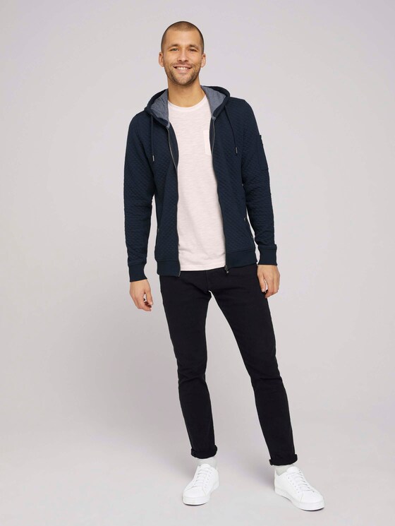 Sweatjacke mit Kapuze - Männer - Dark Blue Sweatjacke mit Kapuze - Männer - Dark Blue - 3 - TOM TAILOR