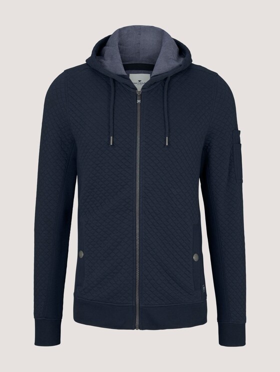 Sweatjacke mit Kapuze - Männer - Dark Blue Sweatjacke mit Kapuze - Männer - Dark Blue - 7 - TOM TAILOR