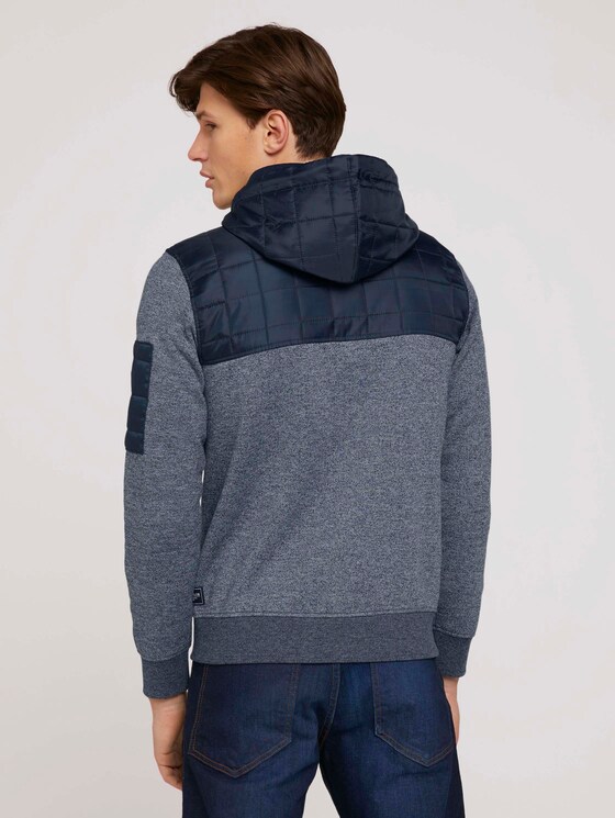 Sweatjacke mit Stoffmischung - Männer - Black Sweatjacke mit Stoffmischung - Männer - Black - 2 - TOM TAILOR