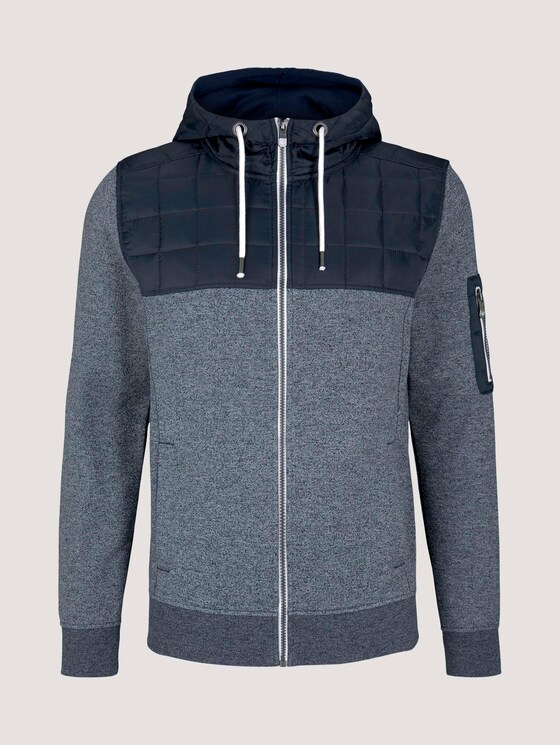 Sweatjacke mit Stoffmischung - Männer - Black Sweatjacke mit Stoffmischung - Männer - Black - 7 - TOM TAILOR