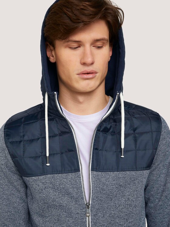 Sweatjacke mit Stoffmischung - Männer - Black Sweatjacke mit Stoffmischung - Männer - Black - 9 - TOM TAILOR