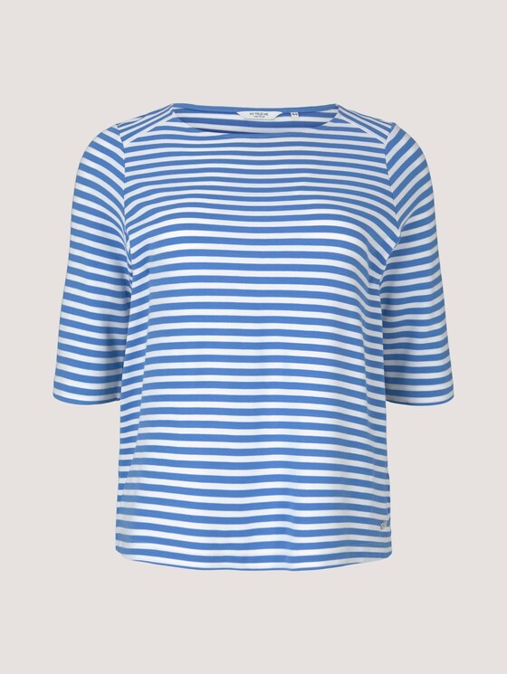 Curvy - Gestreiftes Ottoman Sweatshirt - Frauen - marina white block stripe Curvy - Gestreiftes Ottoman Sweatshirt - Frauen - marina white block stripe - 7 - My True Me