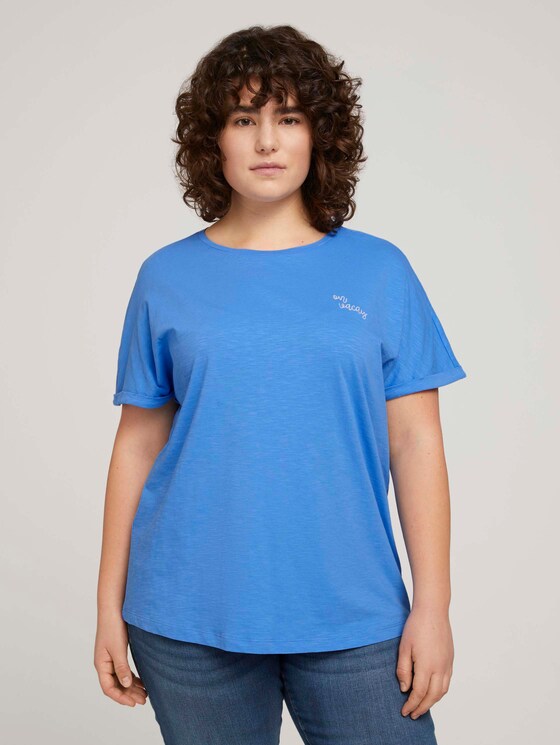 T-shirt made with organic cotton - Women - airblue T-shirt made with organic cotton - Women - airblue - 1 - My True Me