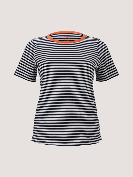 Gestreiftes T-Shirt mit Bio-Baumwolle - Frauen - navy white regular stripe Gestreiftes T-Shirt mit Bio-Baumwolle - Frauen - navy white regular stripe - 7 - My True Me