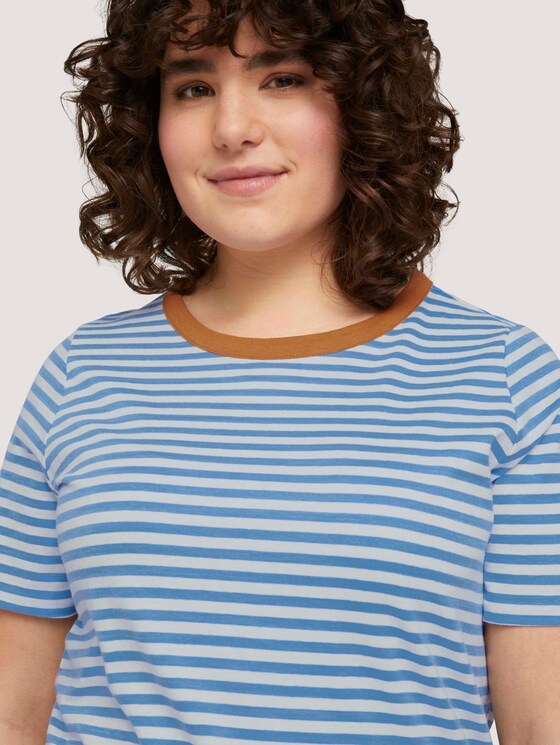 Striped t-shirt made with organic cotton - Women - marina white regular stripe Striped t-shirt made with organic cotton - Women - marina white regular stripe - 9 - My True Me