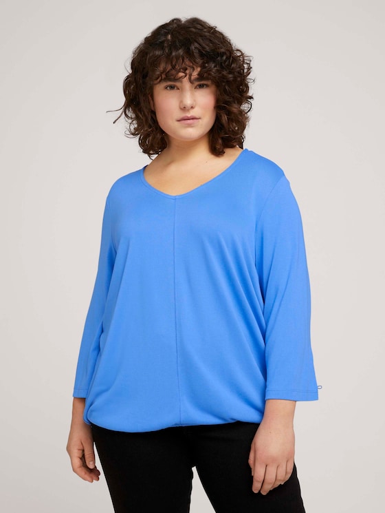 3/4 Arm Shirt mit elastischem Bund - Frauen - Marina Bay Blue 3/4 Arm Shirt mit elastischem Bund - Frauen - Marina Bay Blue - 1 - My True Me