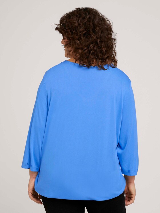 3/4 Arm Shirt mit elastischem Bund - Frauen - Marina Bay Blue 3/4 Arm Shirt mit elastischem Bund - Frauen - Marina Bay Blue - 2 - My True Me
