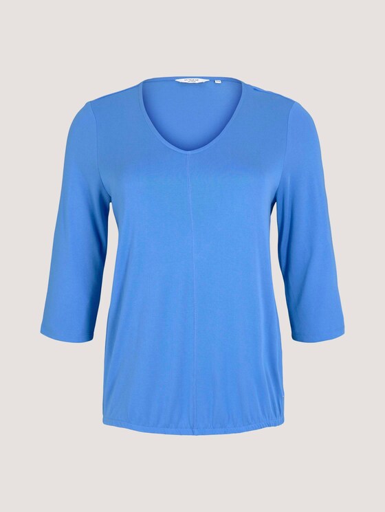 3/4 Arm Shirt mit elastischem Bund - Frauen - Marina Bay Blue 3/4 Arm Shirt mit elastischem Bund - Frauen - Marina Bay Blue - 7 - My True Me