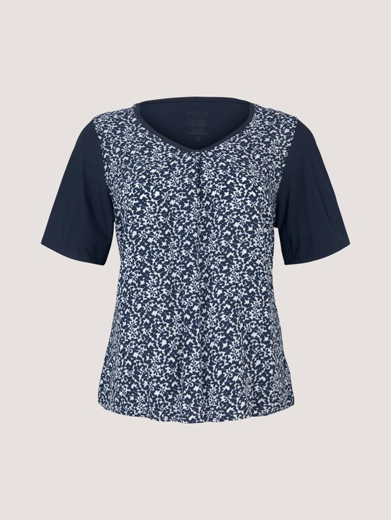 Plus - T-Shirt mit LENZING™ ECOVERO™ und V-Ausschnitt - Frauen - Sky Captain Blue Plus - T-Shirt mit LENZING™ ECOVERO™ und V-Ausschnitt - Frauen - Sky Captain Blue - 7 - My True Me