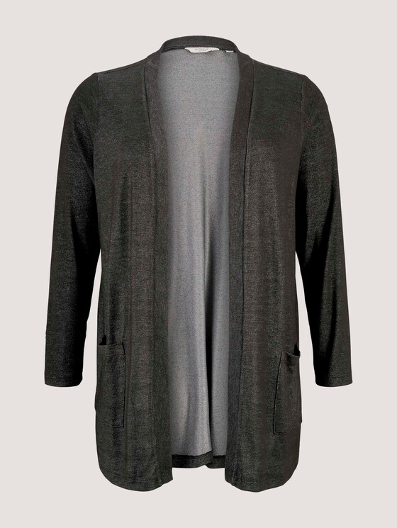 Curvy - Shirt Cardigan mit LENZING™ ECOVERO™ und Taschen - Frauen - Shale Grey Melange Curvy - Shirt Cardigan mit LENZING™ ECOVERO™ und Taschen - Frauen - Shale Grey Melange - 7 - My True Me
